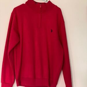 U.S. Polo Assn. Men's Red Zip-Up Sweater